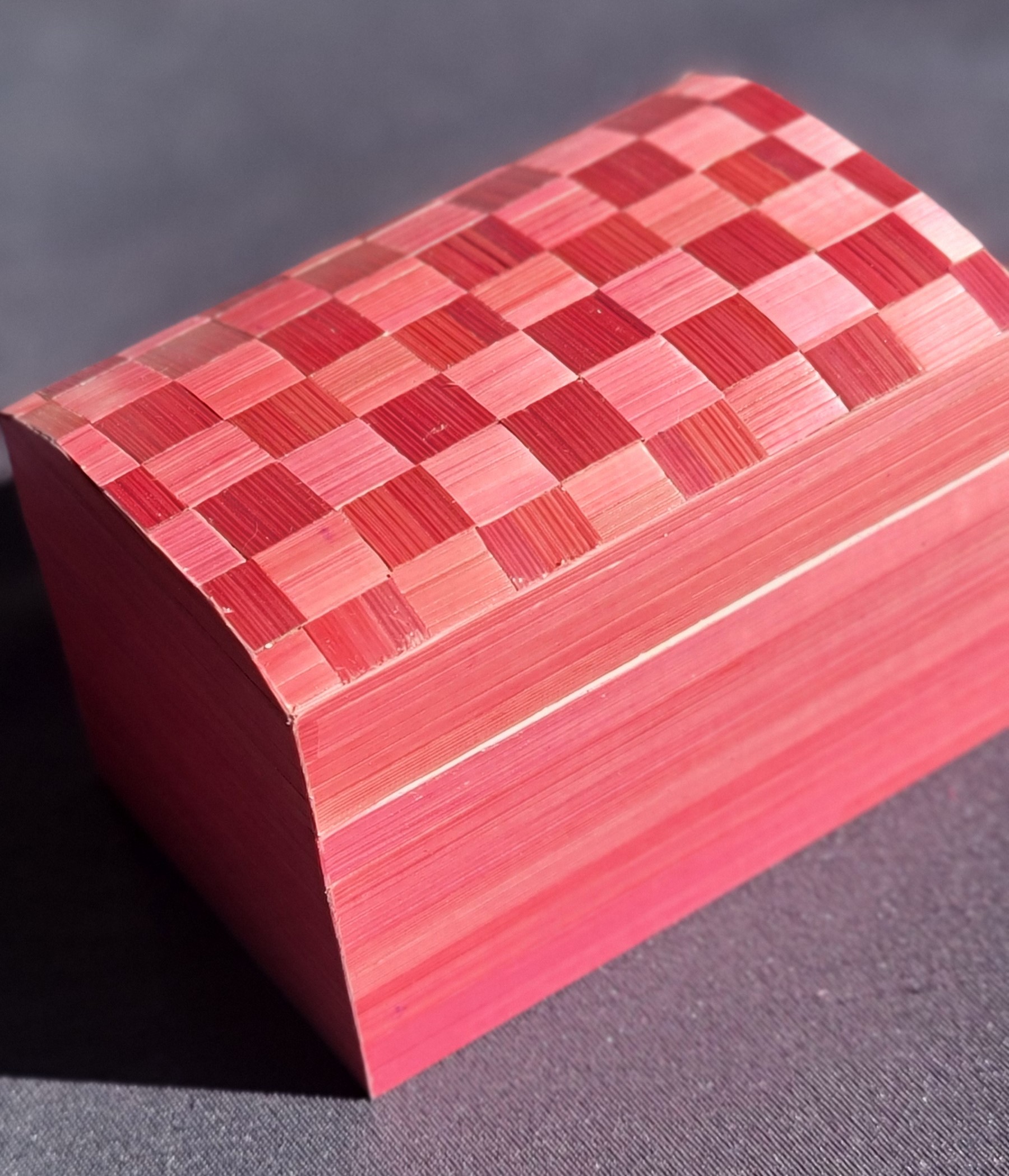 boite en marqueterie de paille