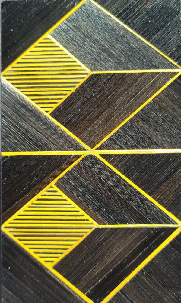 Art déco. marqueterie de paille - décoration d'une boite de rangement