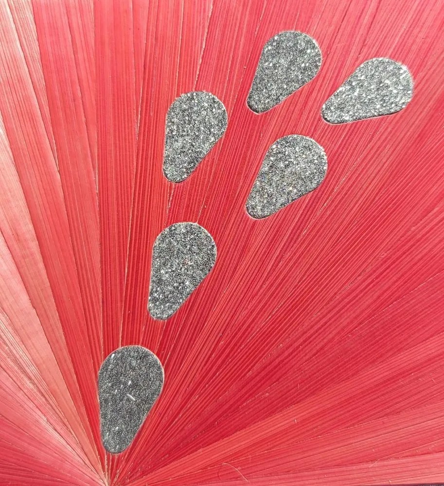 Détails des pétales argentés