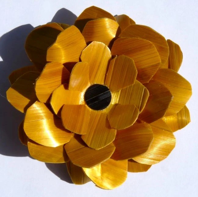Fleur de paille jaune