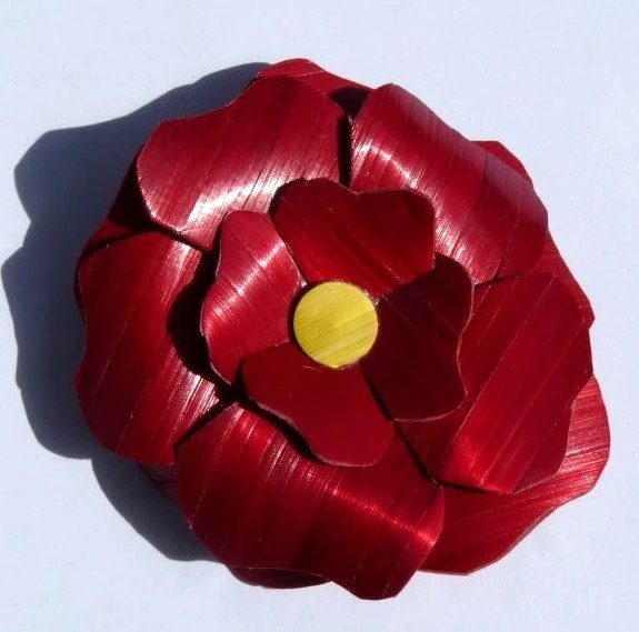 Fleur de paille rouge