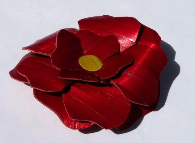 Fleur de paille rouge