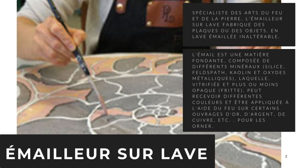 Définition émailleur de lave