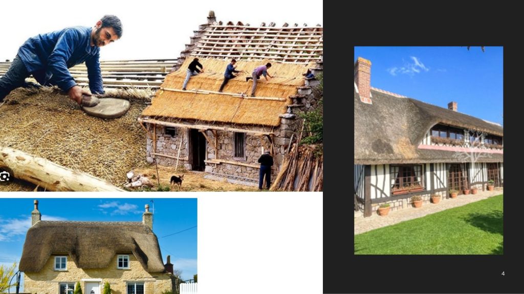 maisons en toit de chaume - normandie