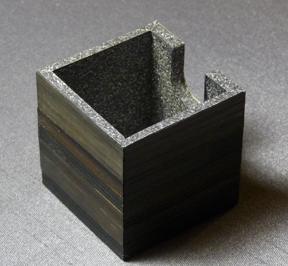 Avent Calendar with straw marquetry One day One pattern One color The first december Pattern : checkerboard (damier) Color : black (noir)