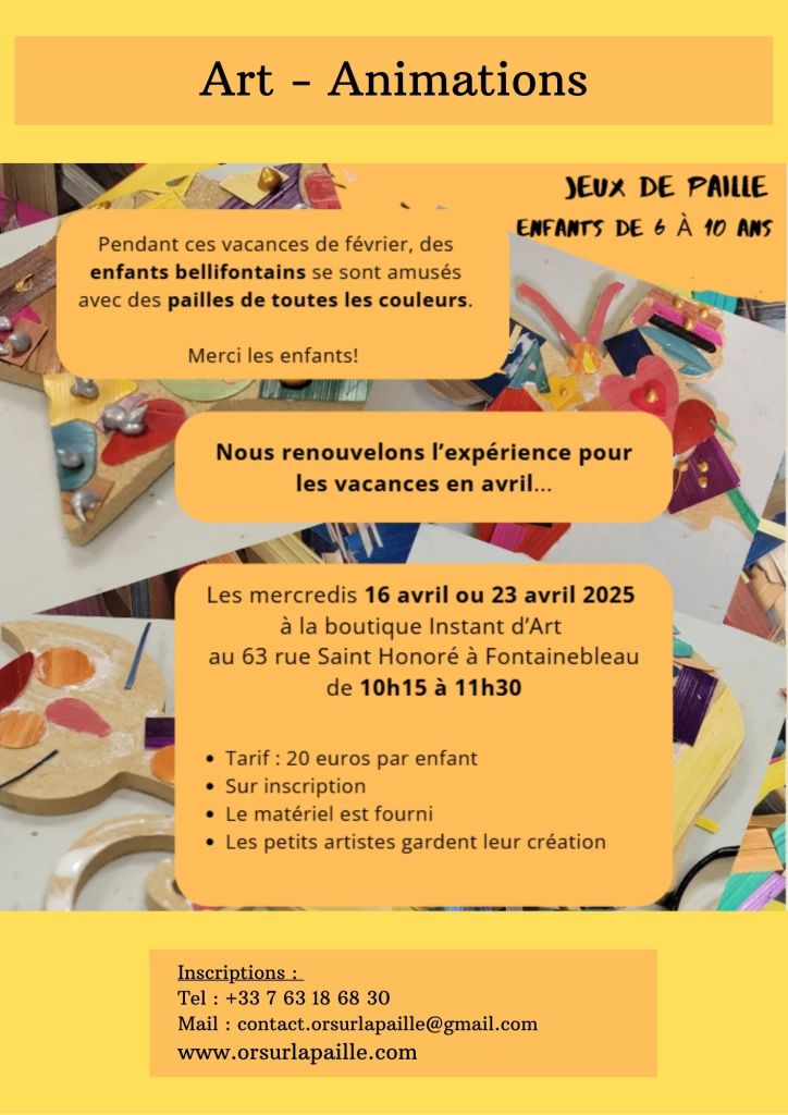 Animation enfant fontainebleau