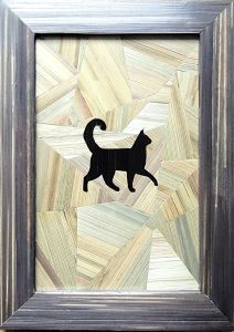 Chat marqueterie