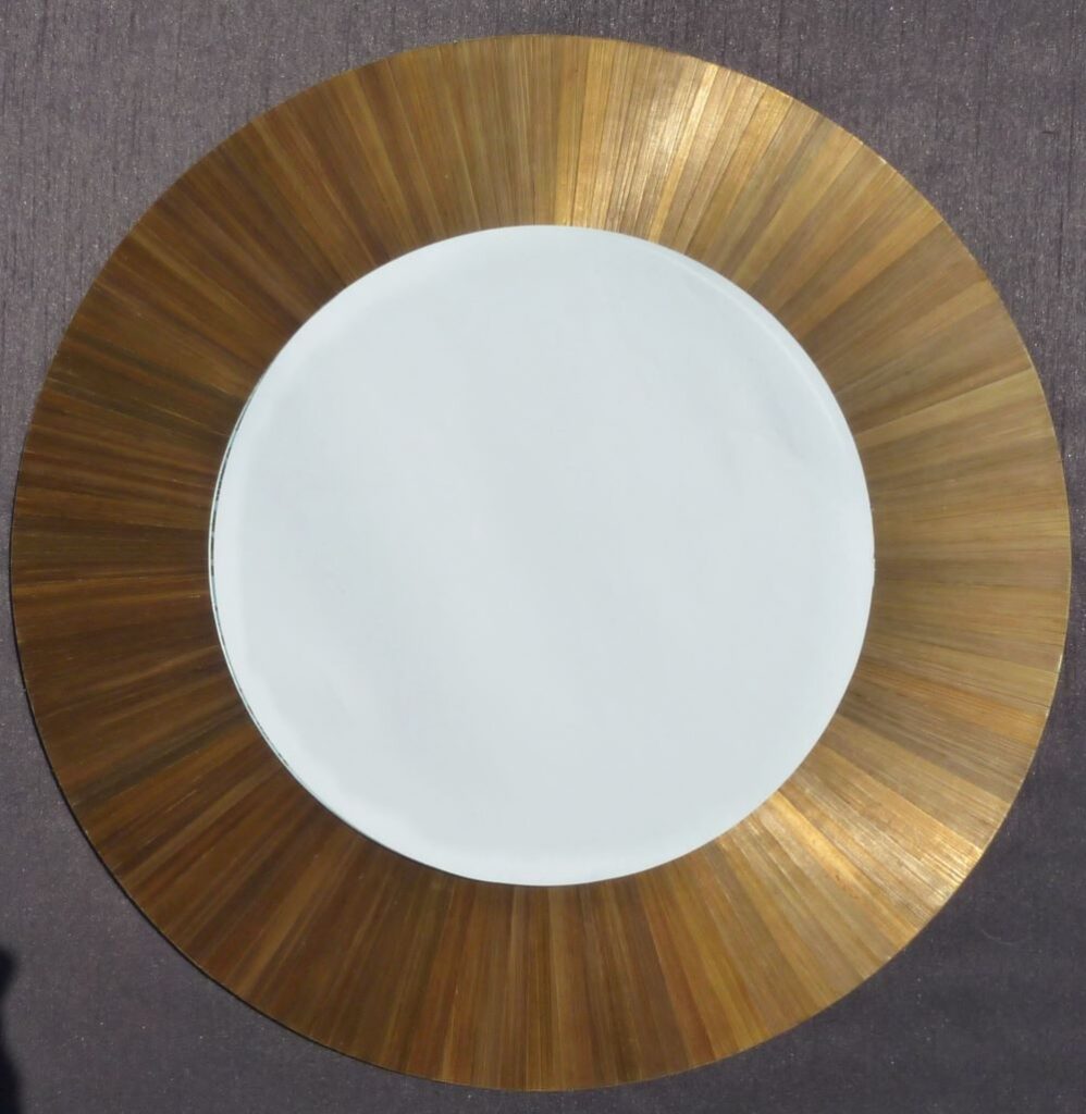 Atelier miroir en marqueterie de paille