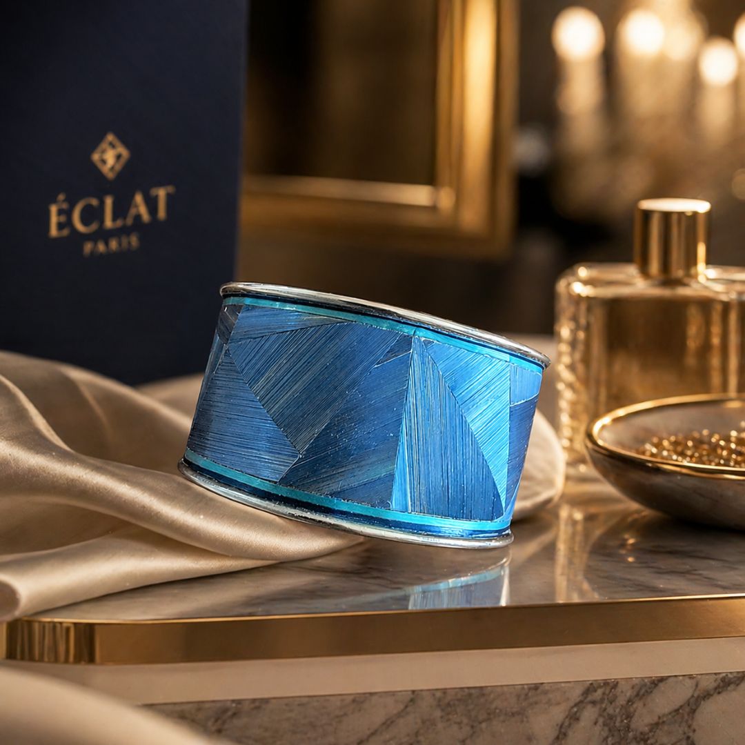 Bracelet vitrail bleu