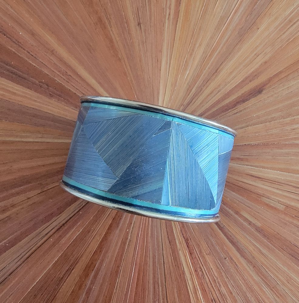 Bracelet bleu vitrail