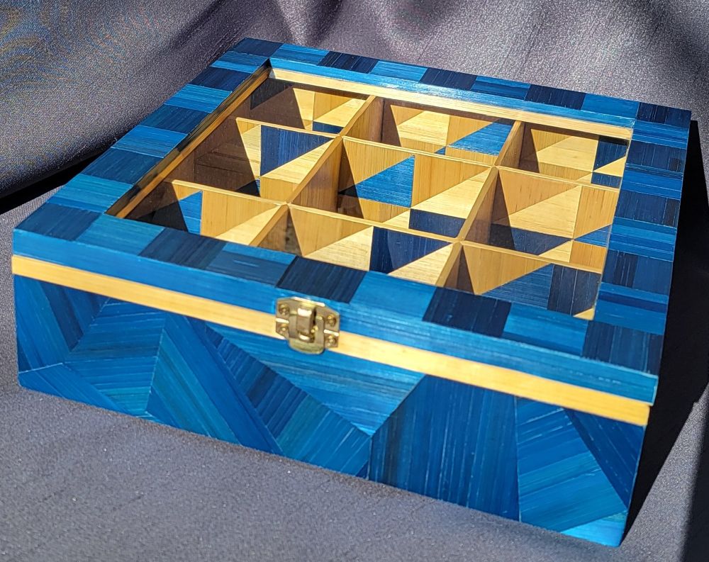 Coffret montres de luxe marqueterie de paille