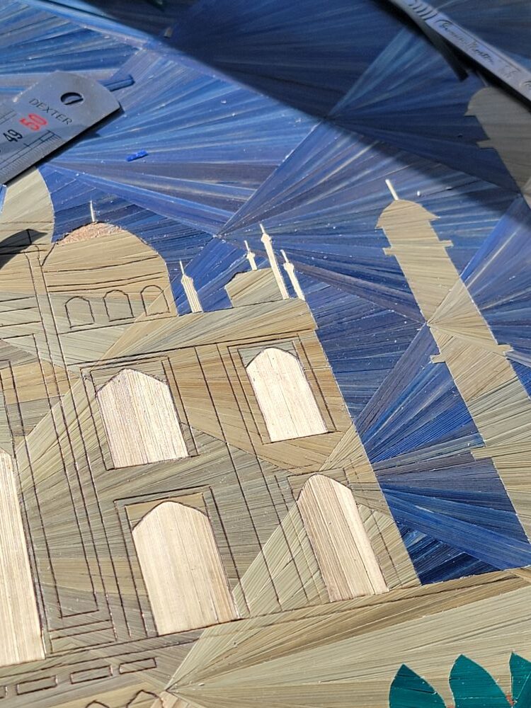 Taj mahal fin réalisation3 avant pyrogravure