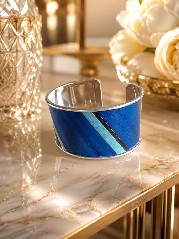 Bracelet bleu et cyan