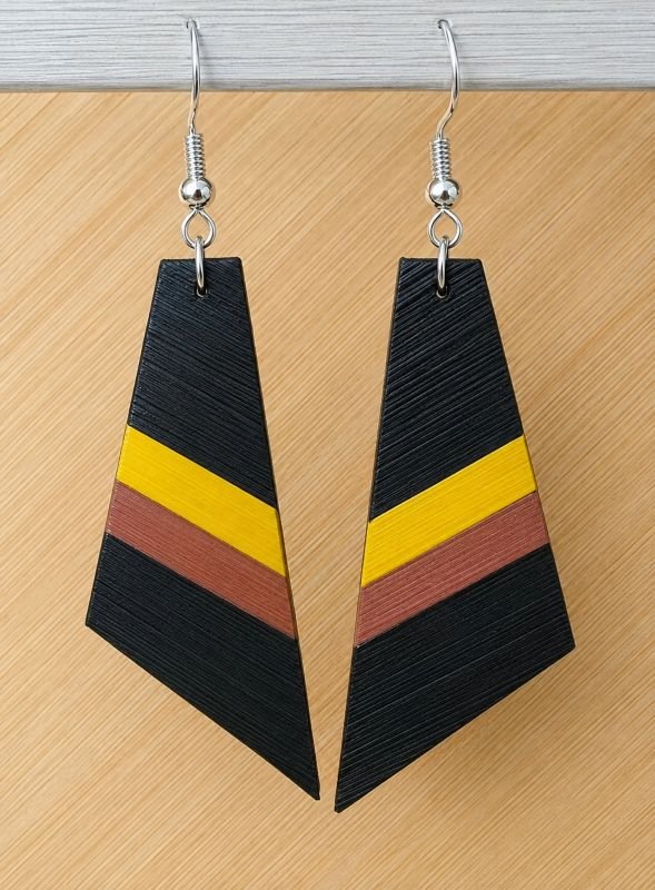 Boucle oreilles trapèze présentation